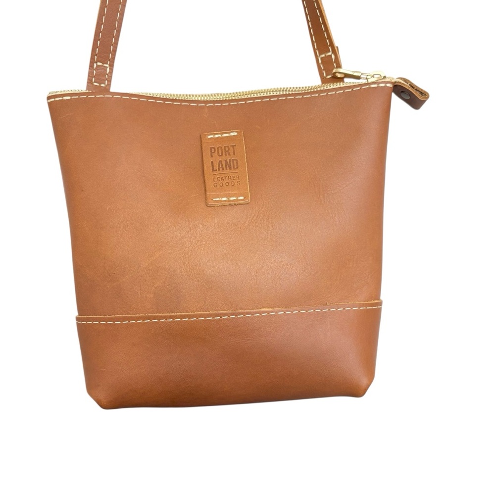 Portland leather almost perfect festival crossbody bag brown leather